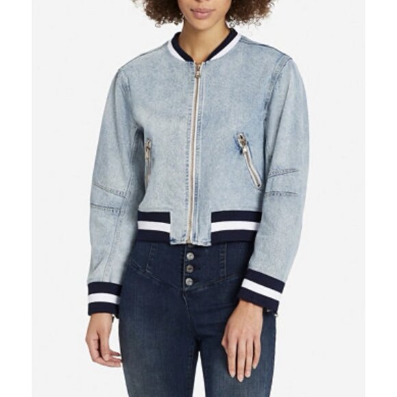 Women's Skinnygirl Denim bomber jacket Size XS - Picture 2 of 5
